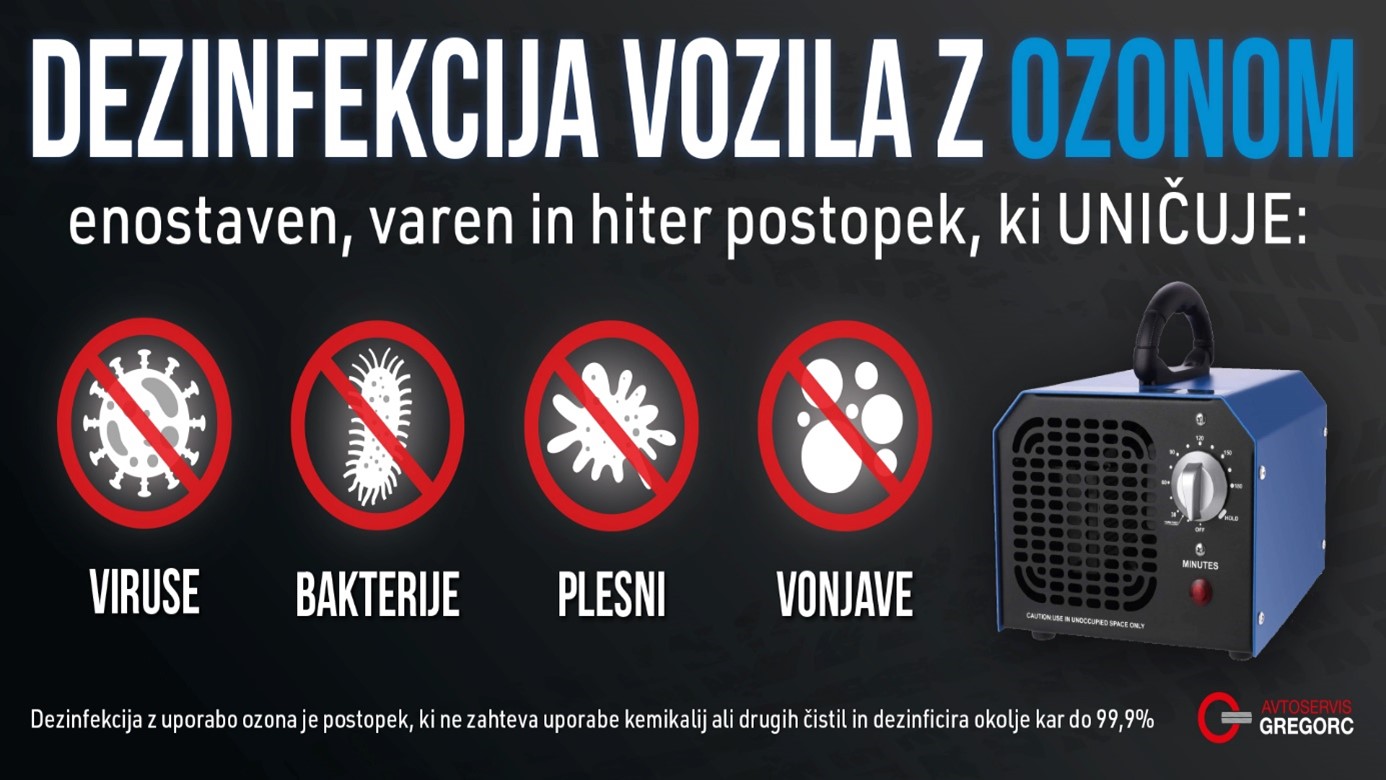 Dezinfekcija vozila z ozonom
